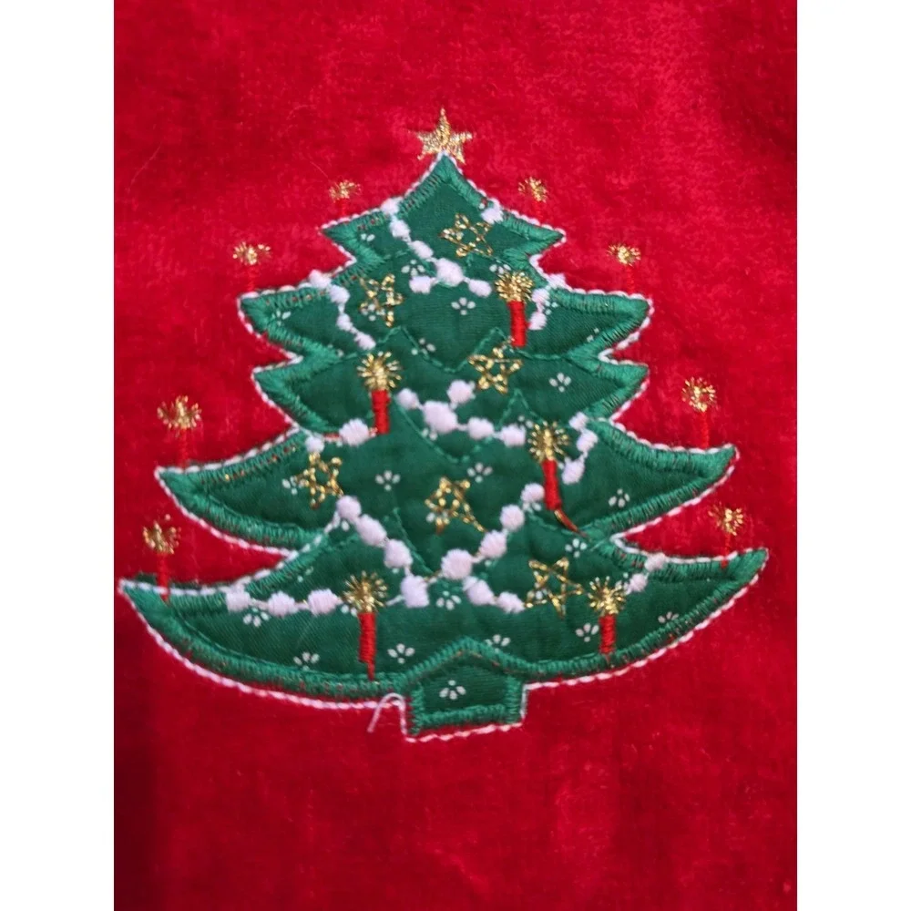 Vintage R.A. Briggs Christmas Towel Set – Bath Towel + Hand Towel – Embroidered